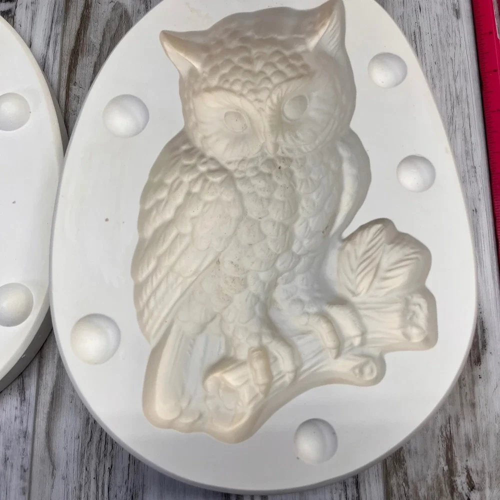Ross Vintage Great‎ Horned Owl Ceramic Slip Casting Plaster Mold R632